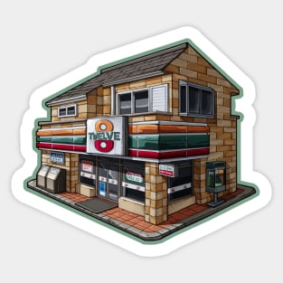 Stylize Building Convenient Store Sticker